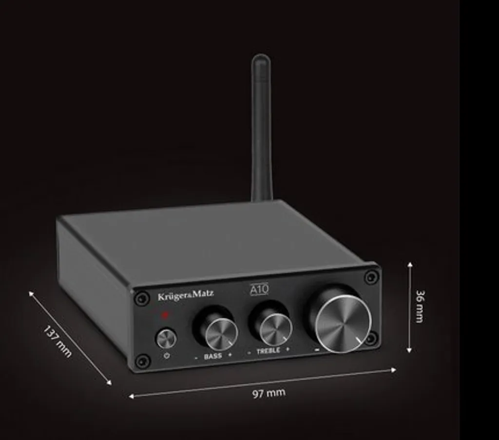 Ampli stéréo Bluetooth 2x50W A10 Kruger-Matz pour enceintes passives - 10
