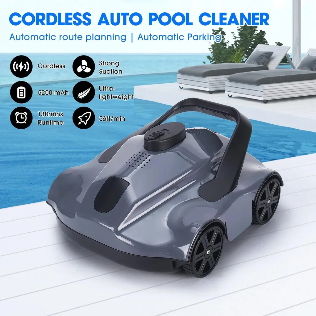 Nettoyage automatique de piscine sans fil pour bassins enterrés 10x5m