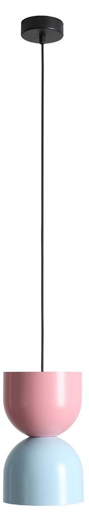Hängeleuchte Metall E27 D: 15 cm H: max. 230 cm Pink Blau rund Modern Pendelleuchte