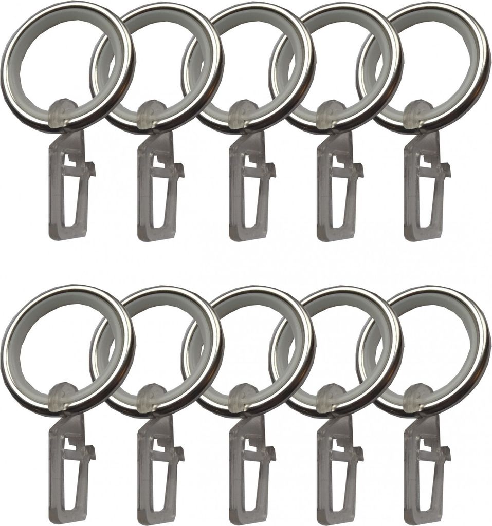 BASIT Gardinenstange selber zusammenstellen Edelstahl look Metall Ø 16mm Einzelteile