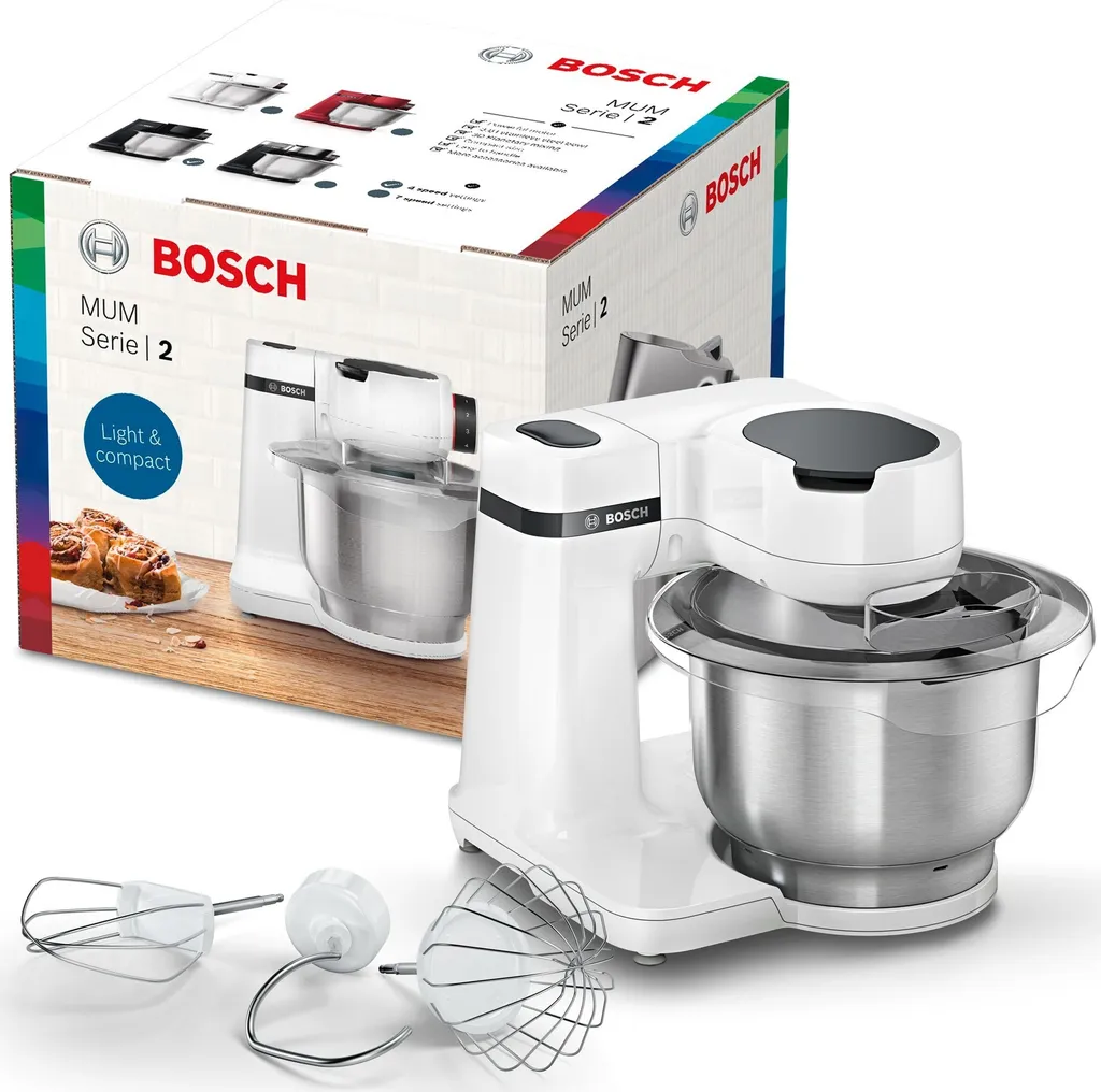 Robot Pâtissier Bosch MUMS2EW00 Idéal pour Pains et Gâteaux Maison