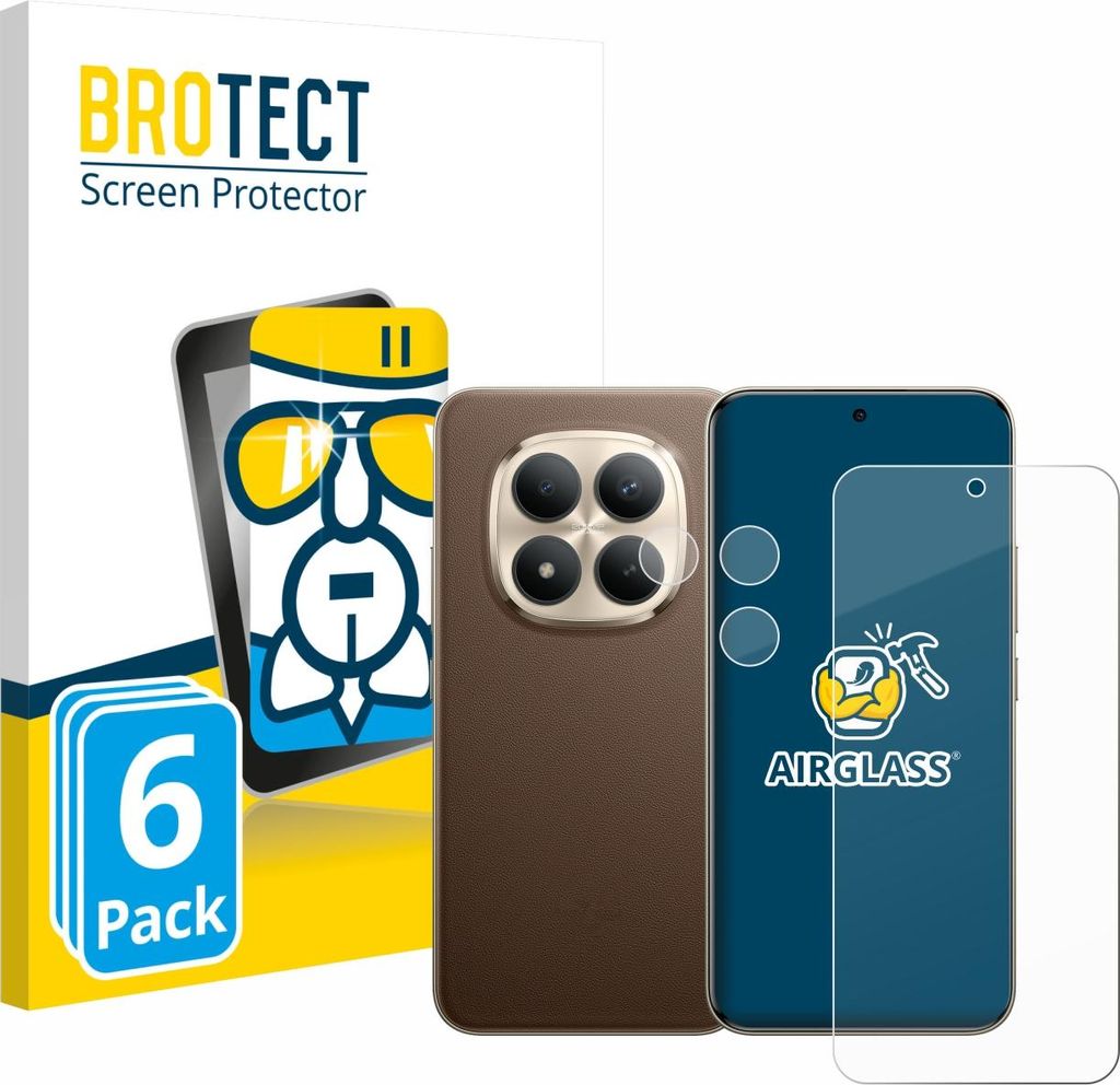 6x BROTECT Schutzglas für Xiaomi Redmi Note 15 Pro Plus 5G (Display+Kamera) Schutzfolie Panzer Folie Glas Display Schutz klar