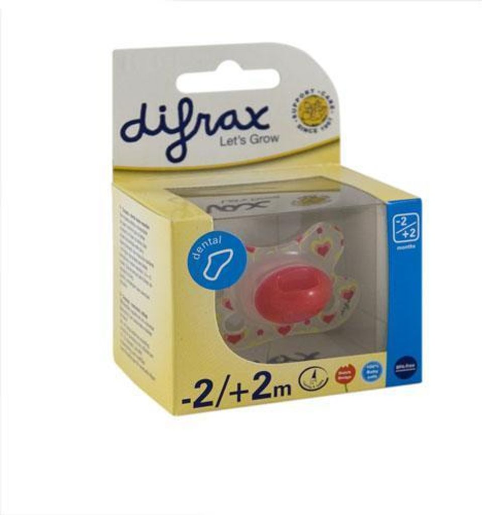 Difrax Schnuller dental -2/+2 Monate 1 St