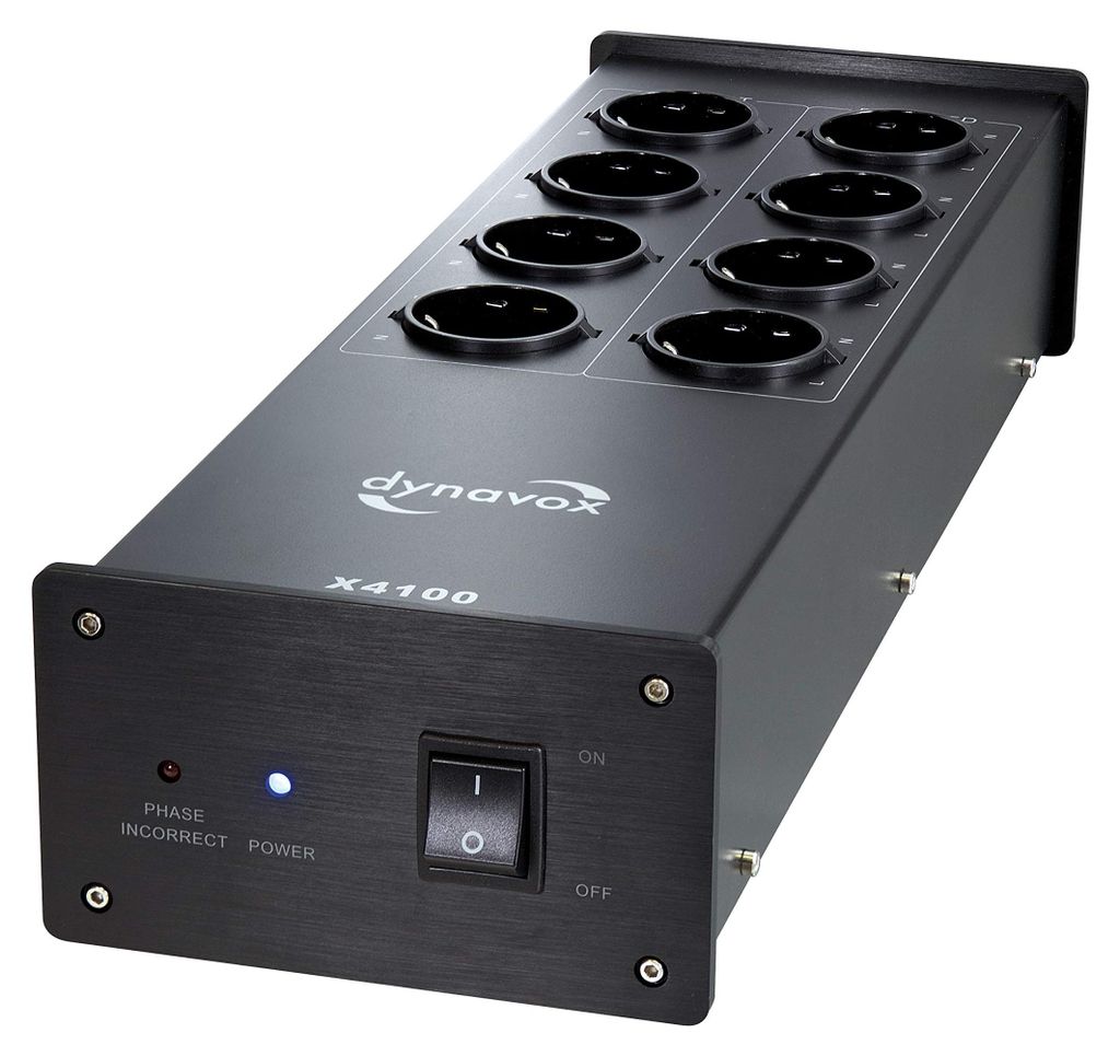 Dynavox HiFi zásuvková lišta X4100-B čierna 8-cestná 230V Obrázok produktu 