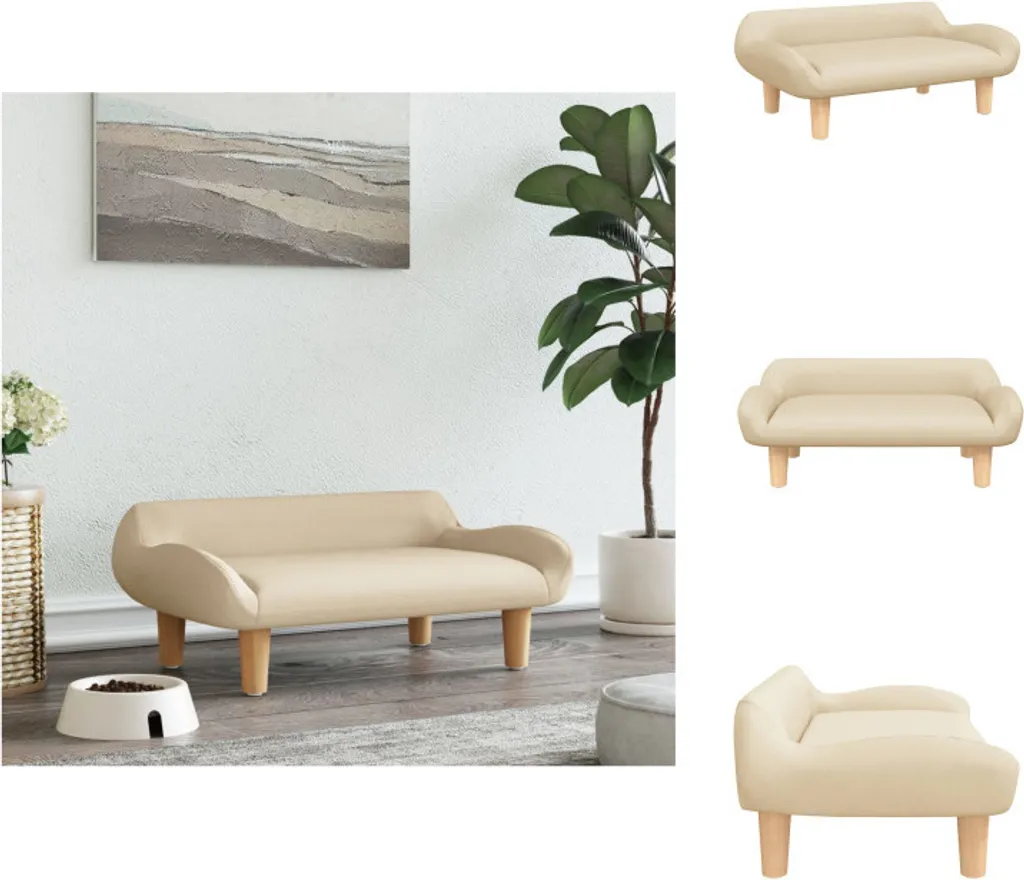 Divanetto per Cani vidaXL Crema 70x40x24 cm - Arredo Pet di Design