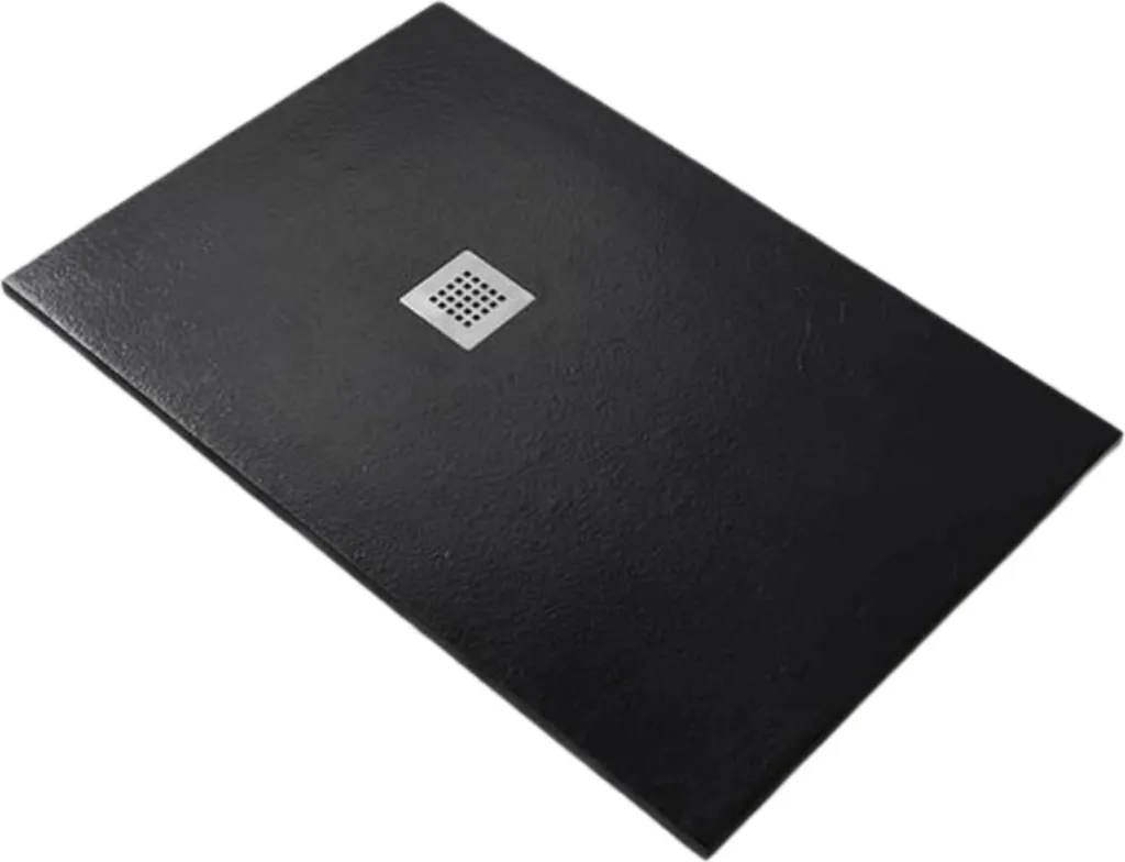 Receveur de douche 70x70 antidérapant et robuste Noir Vulcano Line Slim