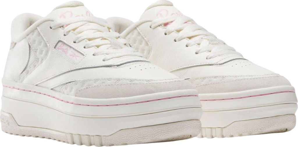 Reebok - Herren/Damen Uni Sneaker "X Barbie Club C", Leder GT6428 (37,5 EU) (Weiß/Pink)