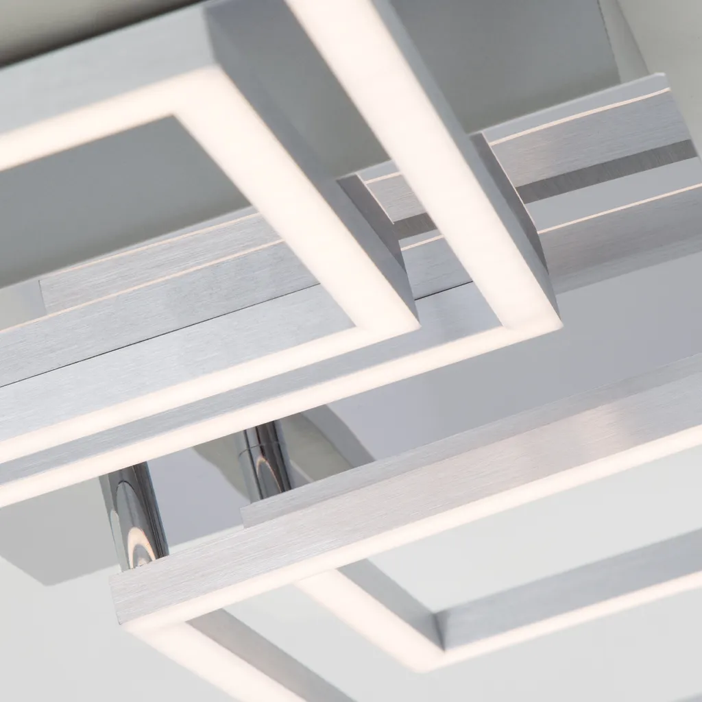 Plafonnier LED salon moderne Briloner Frame 45W éclairage puissant - 6