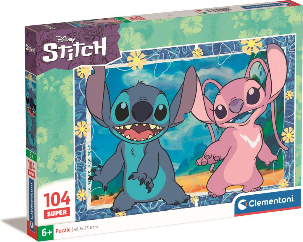 Clementoni Legpuzzel Super Color Disney Stitch III, 104e. Image du produit 