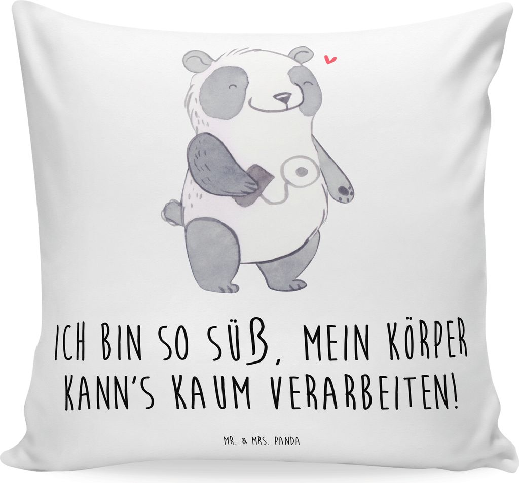 Mr. & Mrs. Panda kissen bedruckt Panda Insulinpumpe - Weiß - Geschenk, Diabetes, für couch, Zierkissen, Mellitus, Sofakissen, zier, Deko