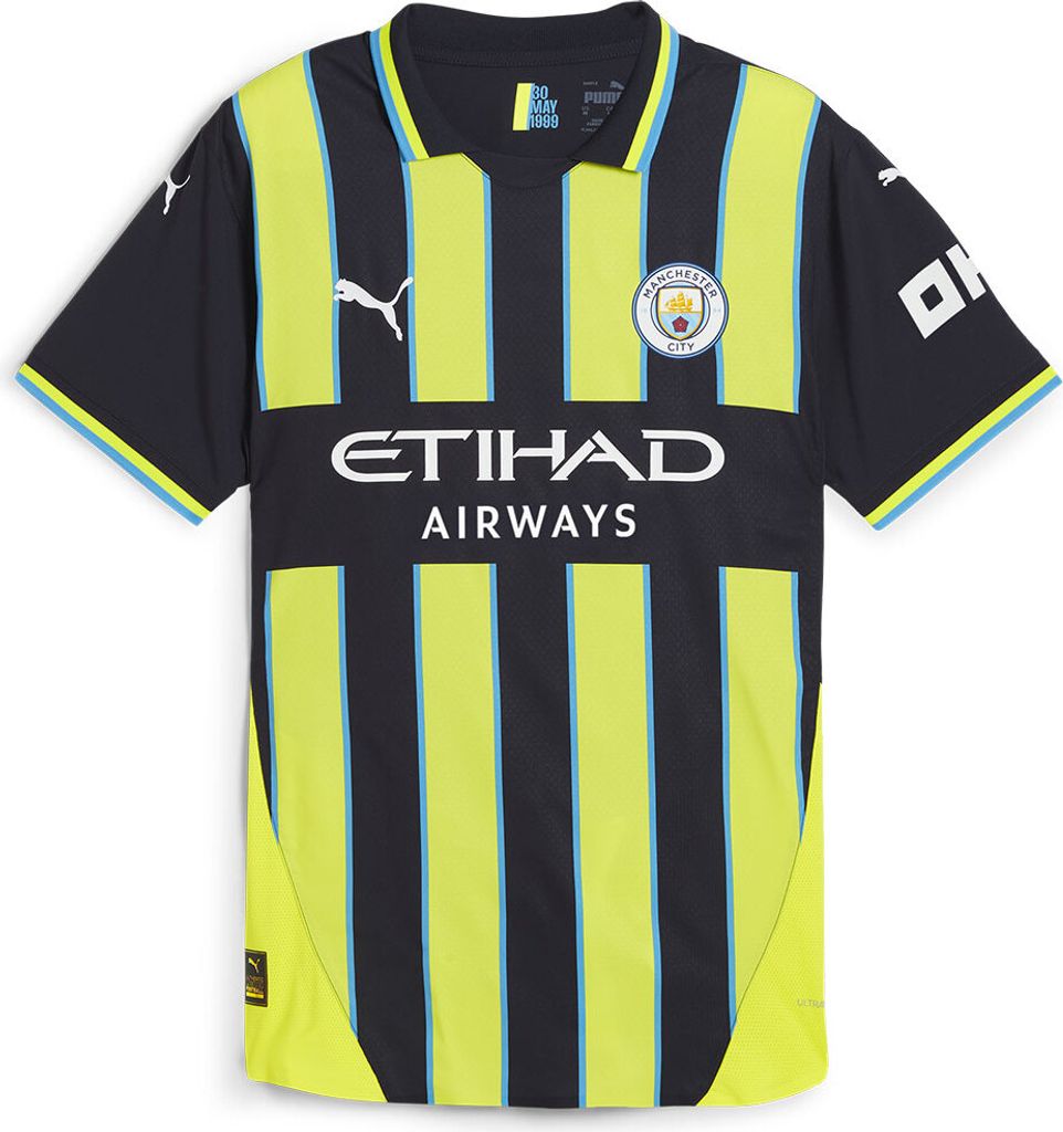 Puma Manchester City Fc Authentic Weg Kurzarm-t-shirt Gelb L Gelb L