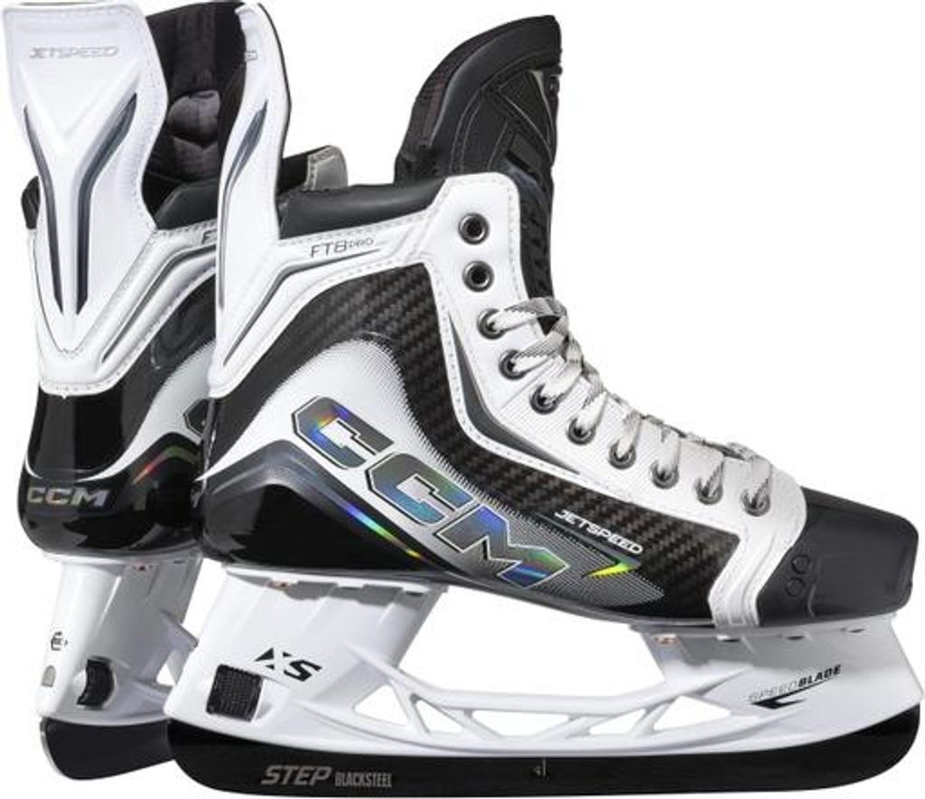 CCM Jetspeed FT8 Pro White Schlittschuhe Int., Größe:05.0 (38.5), Weite :Regular (Medium Profile)