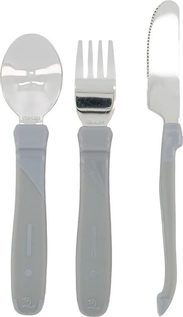 Vaisselle de Sevrage pour Bébé 6 Mois et Plus - Set Complet Gris 6 Pcs - 5