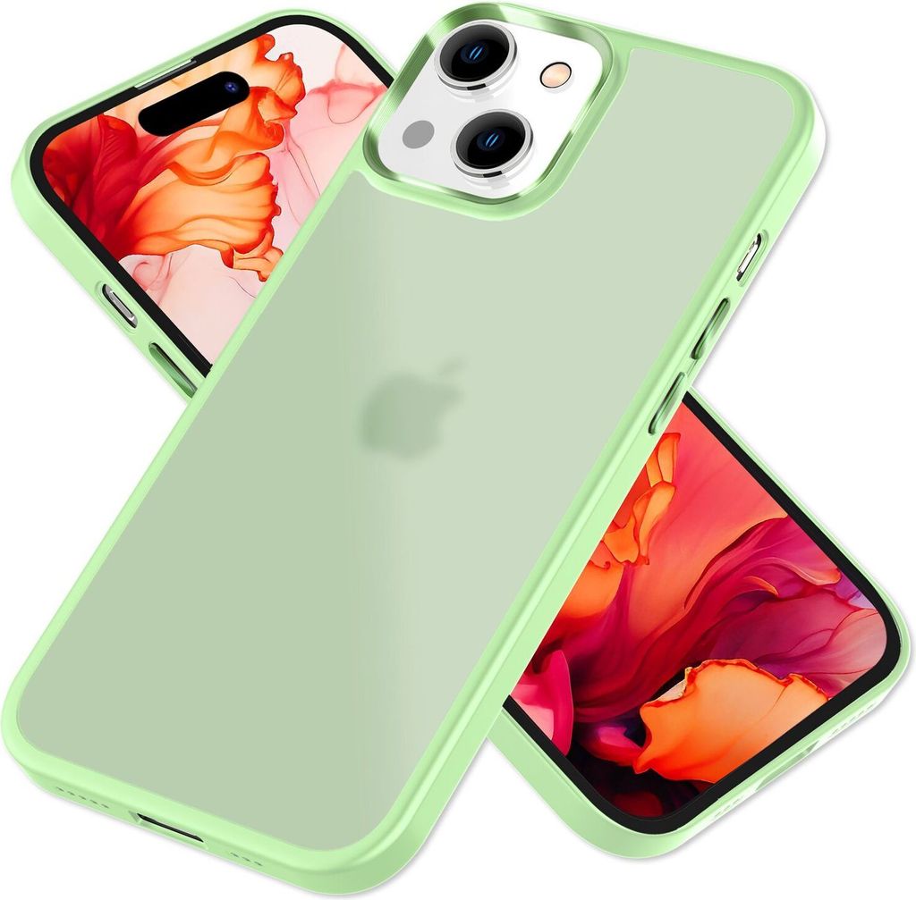 Hybrid Hülle für iPhone 15 Plus Frosted Case Schutz Rand Produktbild 