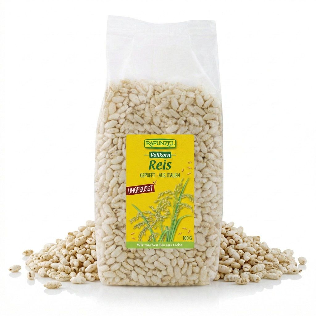 Rapunzel Vollkorn Reis gepufft 100 g, Reismehl, 100 g, Produktbild 