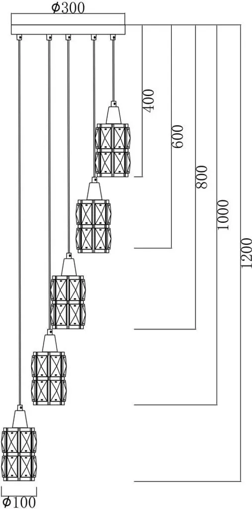 Lustre Globo 15760-5 Wolli 5xE14 40W Nickel Mat Design Moderne