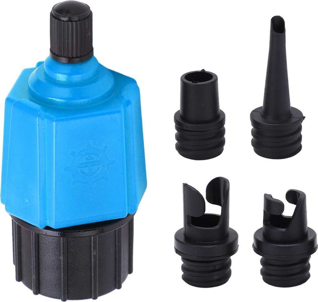 Boot-Luftventil-Adapter, Kompressor-Konverterpumpe für Kajak-Schlauchboot-Paddelbrett (Anschluss 1), blau