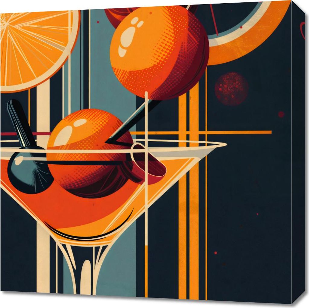 Bild 60x60cm Cocktail im Stil