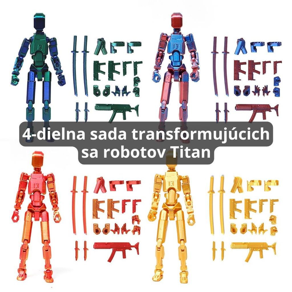 Viacdielny pohyblivý robot Shapeshift Titan (sada 4 kusov) Obrázok produktu 