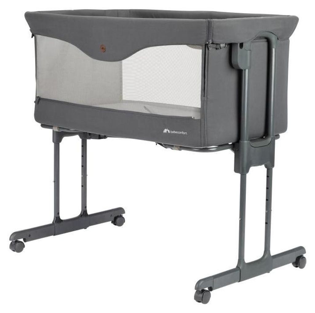 Bebeconfort Amara, Beistellbett Baby, 0– 6 Monate, 0–9 kg, Co-Sleeper, 2-in-1 Beistellbett & Stubenwagen, Tinted Graphite