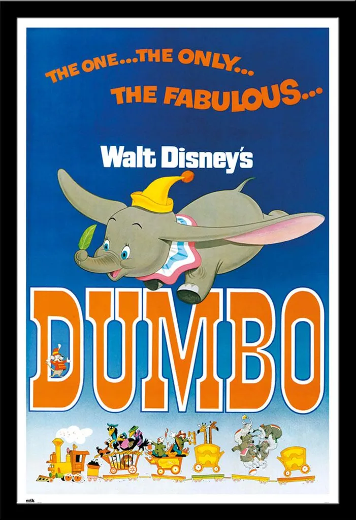 Dumbo Poster Fabulous avec cadre Maxi MDF Shinsuke noir et vitre