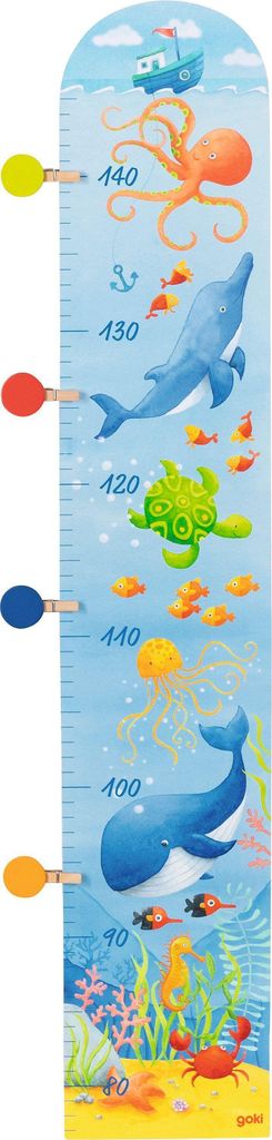 Goki Messlatte - Wal und Meer Wachstumsmesser für Kinder
