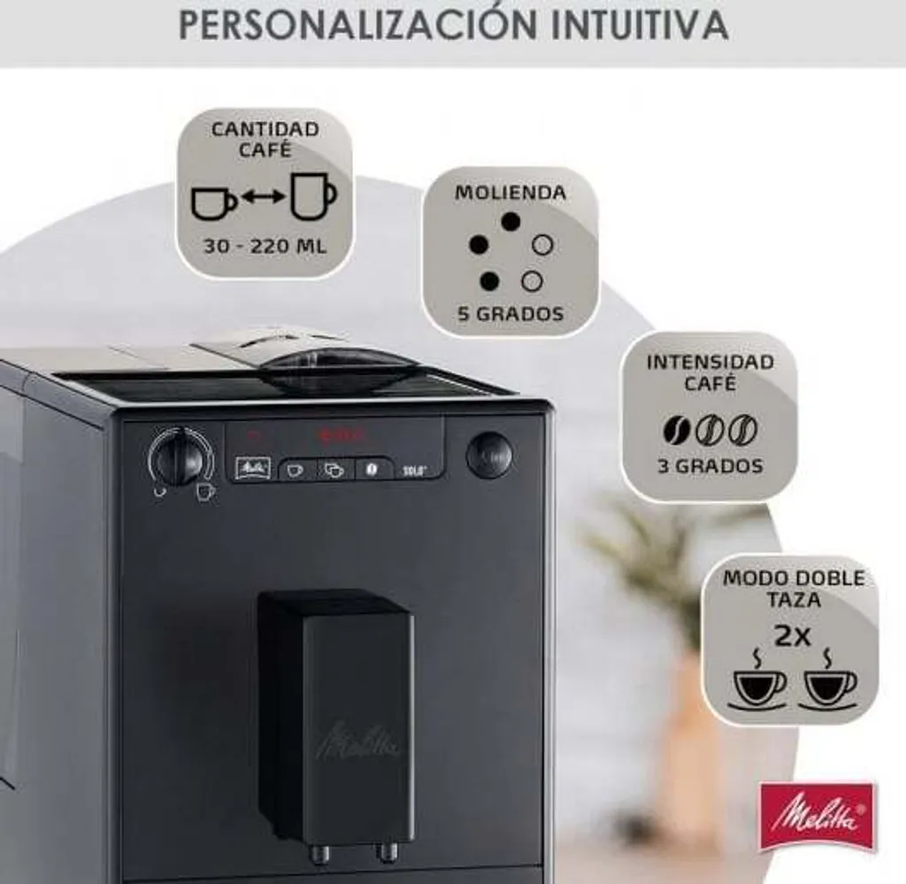 Machine à café à grains compacte Melitta Solo pour espresso maison - 16