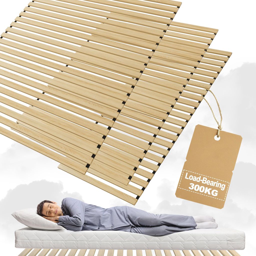 QEENTOE Rollende lattenbodem, 160x200 cm, gemaakt van Productafbeelding 