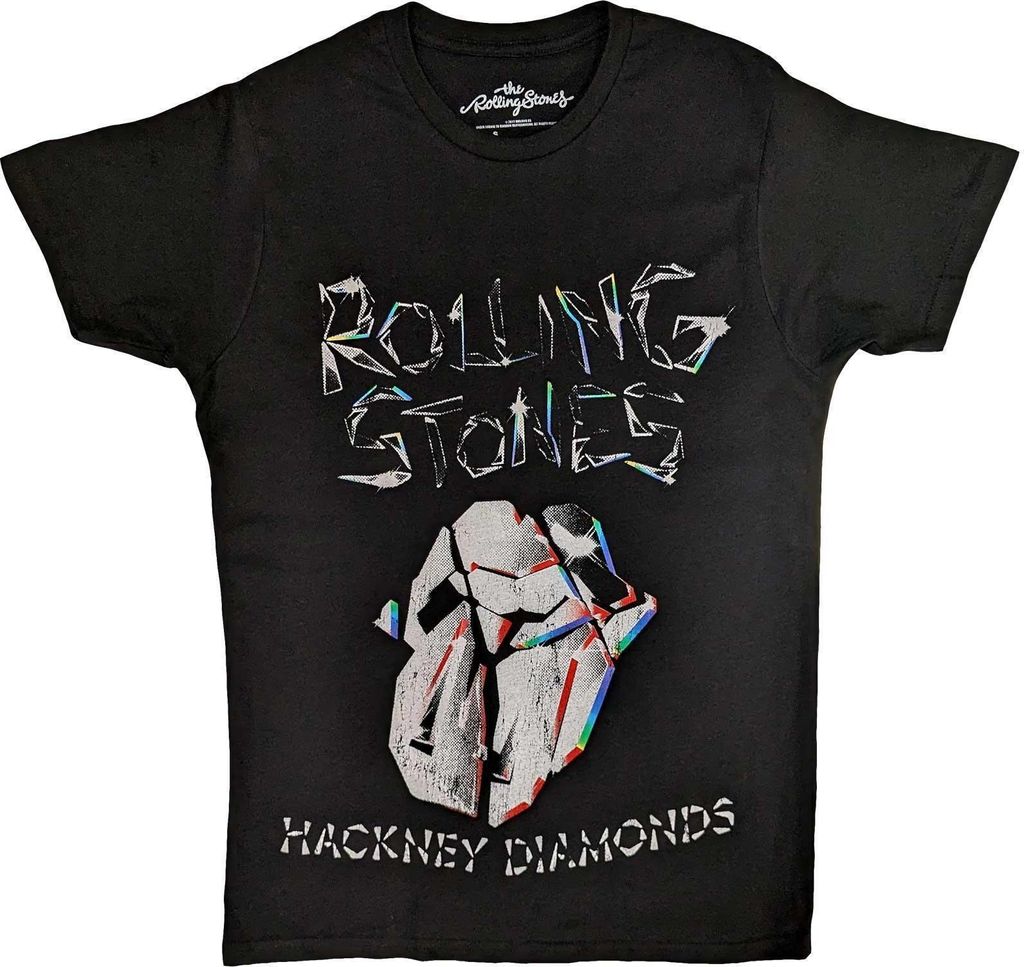 The Rolling Stones - "Hackney Diamonds" T-Shirt Logo für Herren/Damen Uni RO9309 (M) (Schwarz)