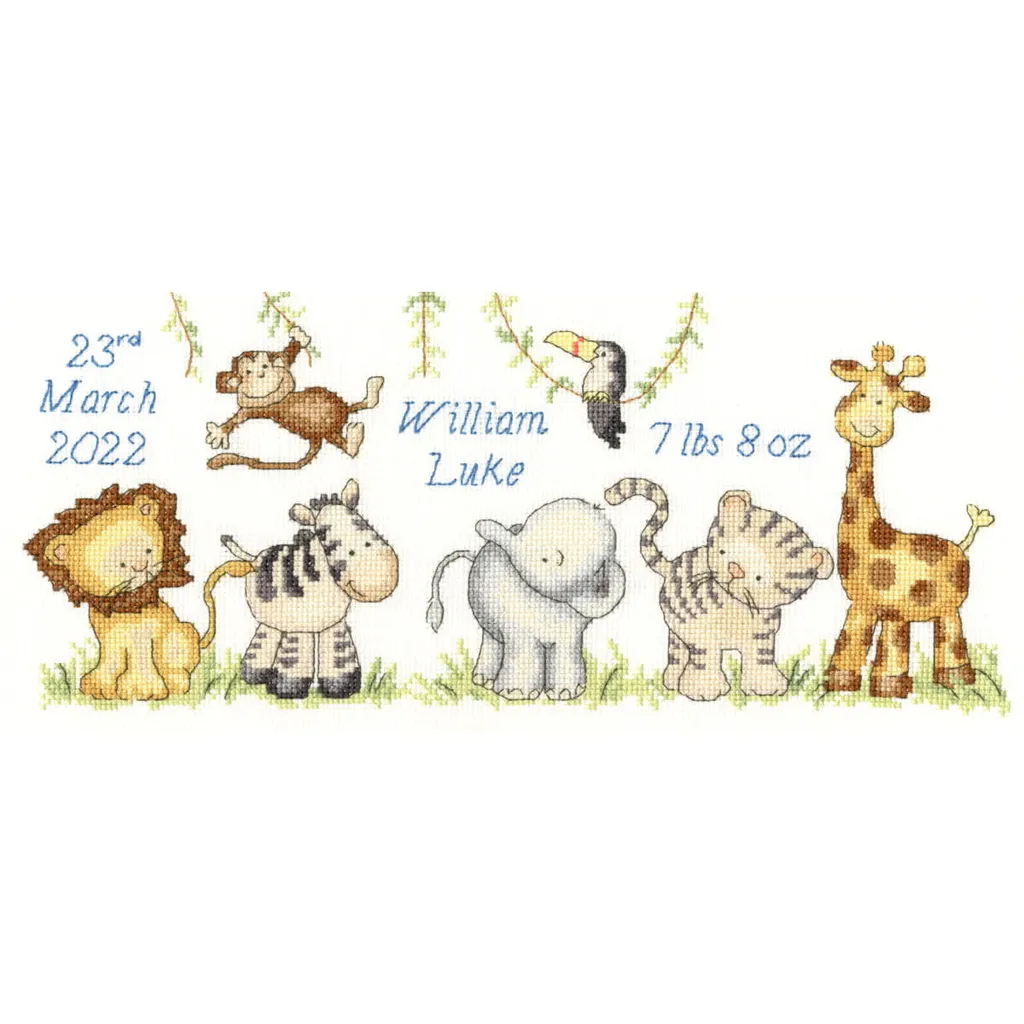 Kit Point de Croix Jungle Bienvenue Bothy Threads XKG5 36x15,5 cm