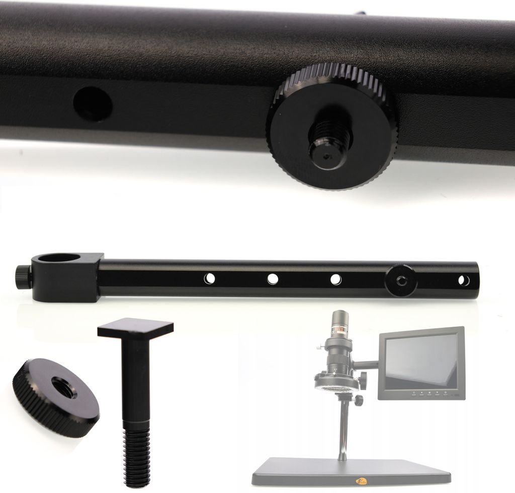 Rosfix 280mm Halterung für digitales Mikroskop-Display – 360° Verstellung | 25mm Durchmesser | Kompatibel mit Mikroskopständer