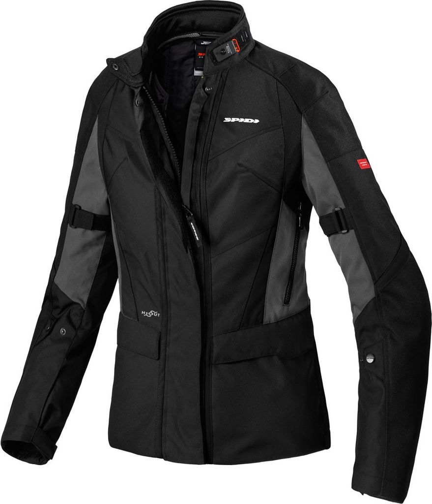 Spidi Traveler 2 Damen Motorrad Textiljacke, schwarz/dunkelgrau, 2XL