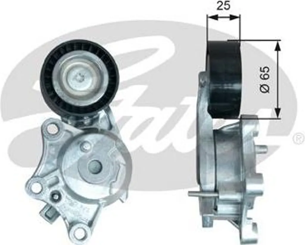 Rouleau tendeur pour courroie de 2008 et Citroën C4 GATES T39378