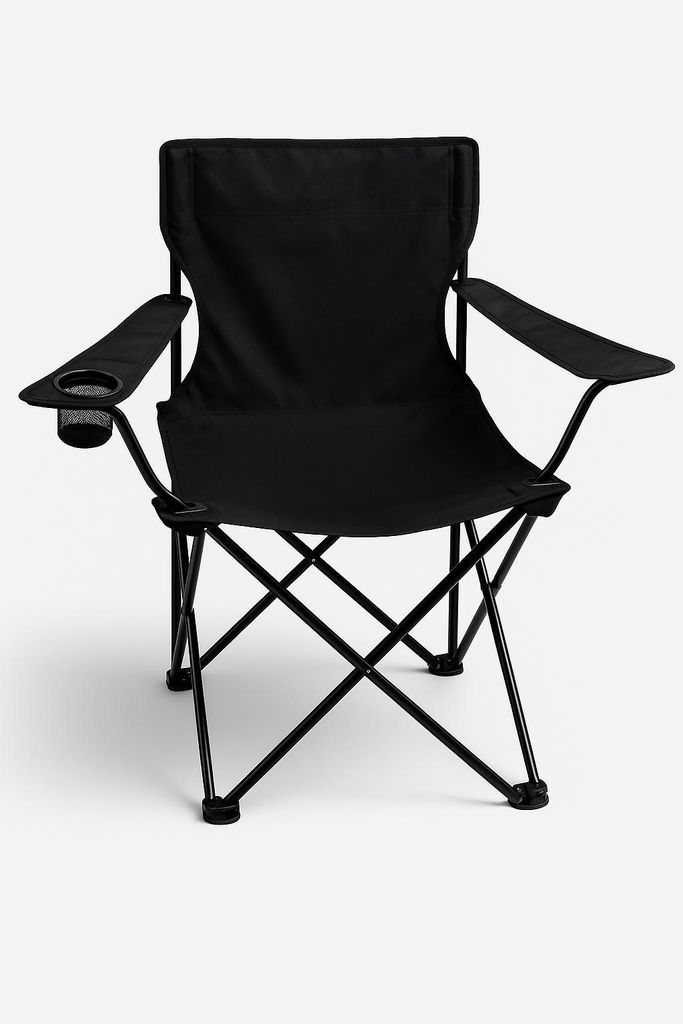 Faltstuhl schwarz Campingstuhl Angelstuhl mit Produktbild 