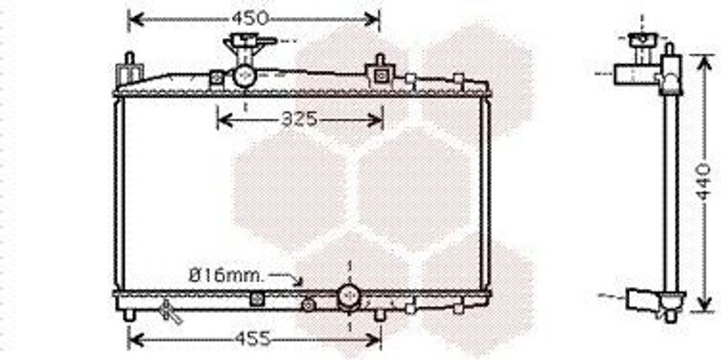VAN WEZEL 53002317 Kühler Wasserkühler Motorkühler für TOYOTA Yaris Schrägheck (P1) Yaris Verso (P2)
