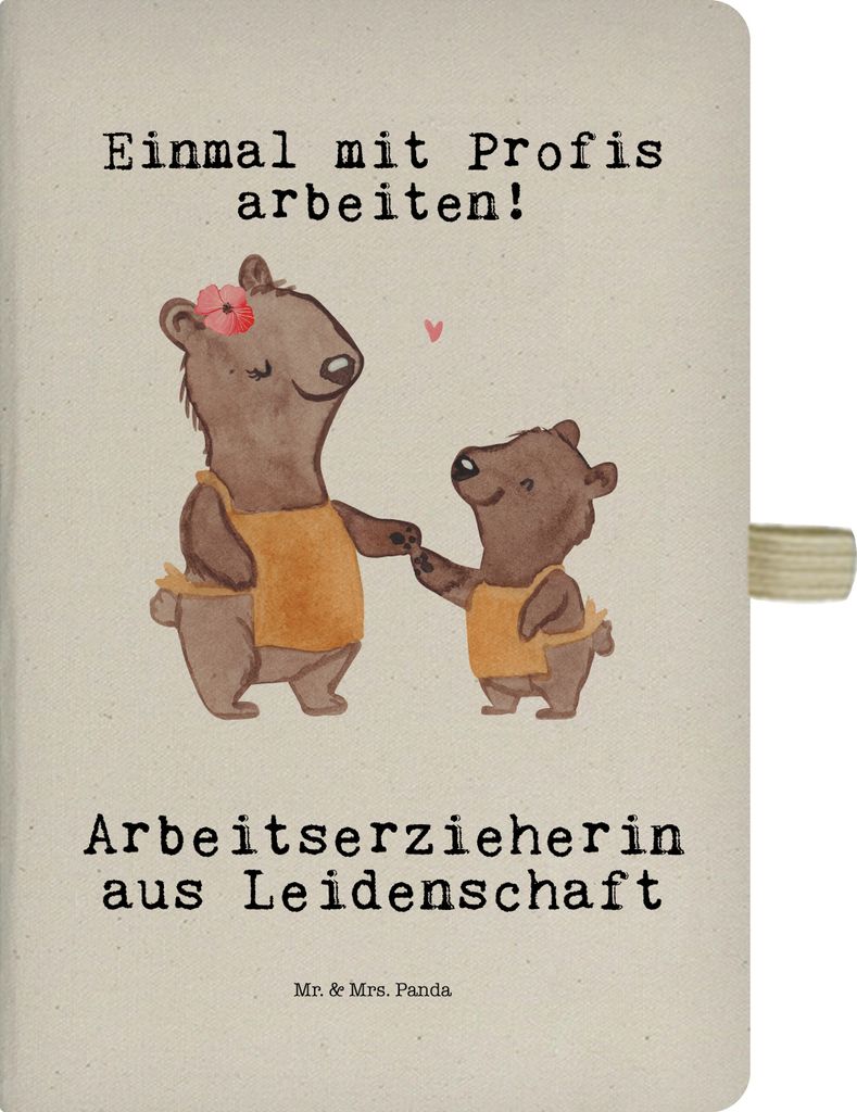 Mr. & Mrs. Panda Tagebuch Arbeitserzieherin Leidenschaft - Transparent - Geschenk, Studium, Lustig, notizbuch, Pädagogische Fachkraft, Notizheft, ...