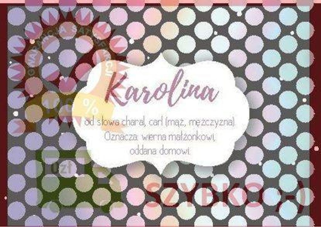 Magnet mit Namen – Karolina – Szaron