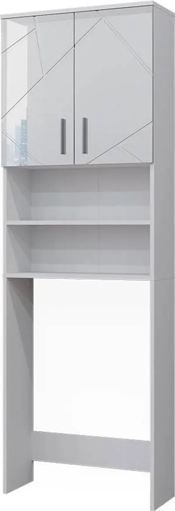 Armadio Lavatrice Vicco Irma 190cm - Bianco Lucido Moderno - Vicco Shop