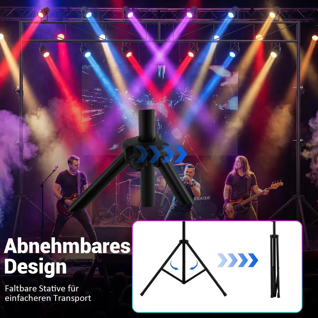 Support d'éclairage scène et soirée 360 cm pour installation projecteur - 6