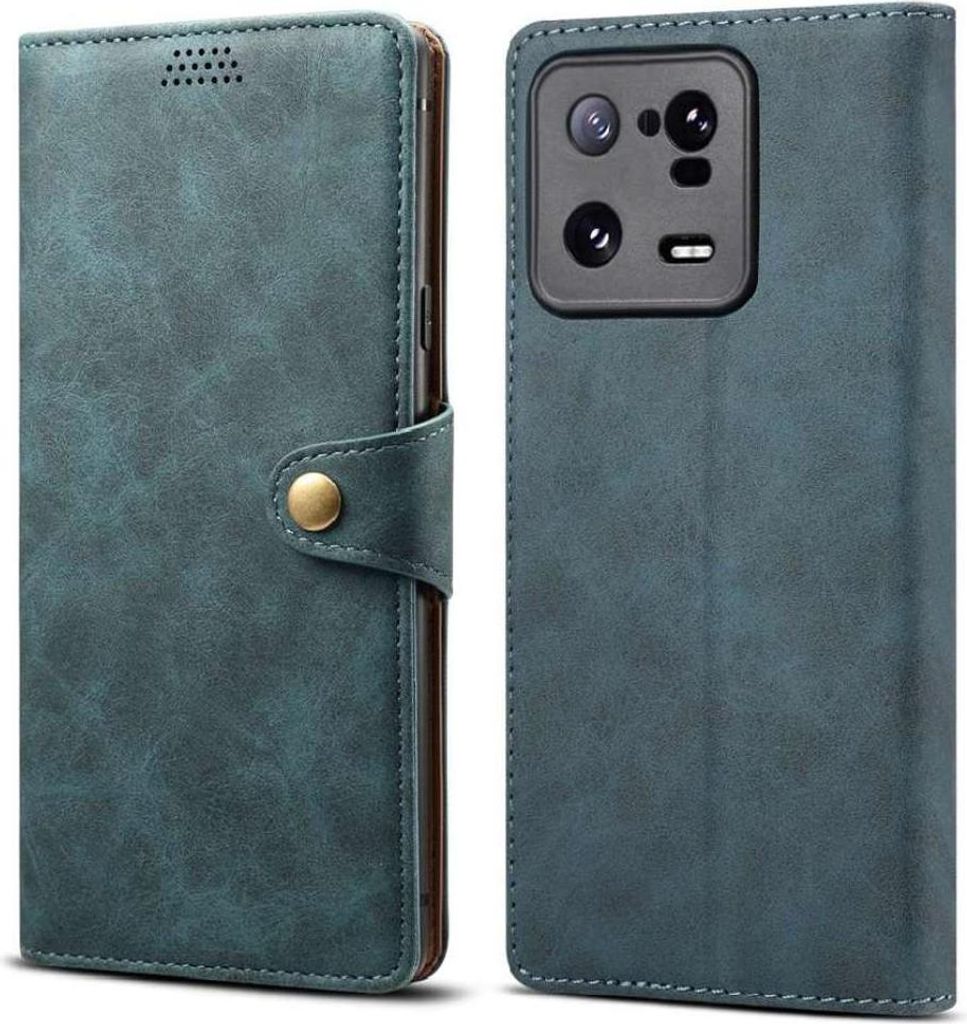 Lenuo Leder-Flip-Hülle für Xiaomi 13 Pro, blau