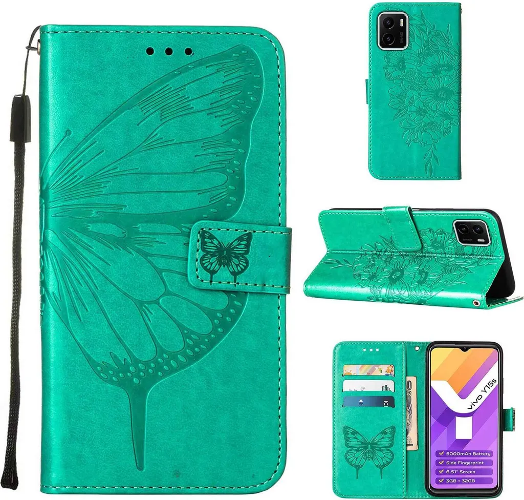 TingYR Cover Per Vivo Y15s - Custodia Antiurto Con Supporto E Magnete - TPU E PC Rigido - Colore Viola - 4