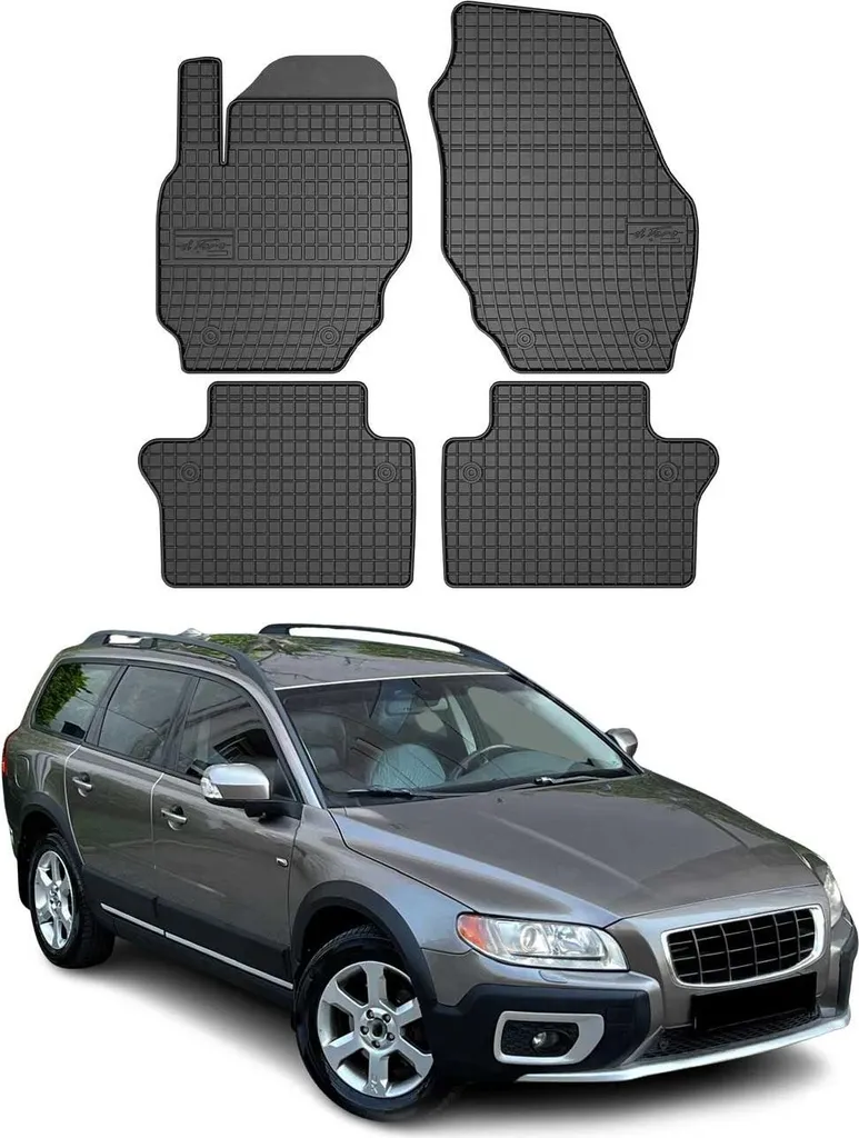 Tappetini 3D Volvo XC70 2013-2016 - Gomma TPE All-Weather Impermeabili - 1