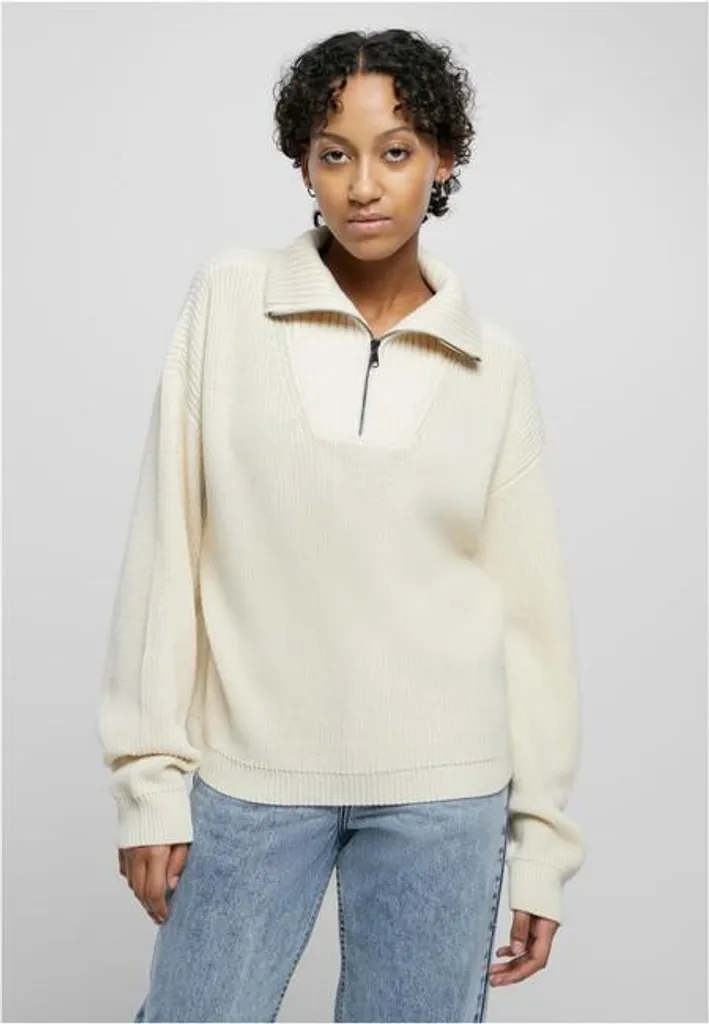 Pull chaud oversized col zippé sable Urban Classics femme taille XL