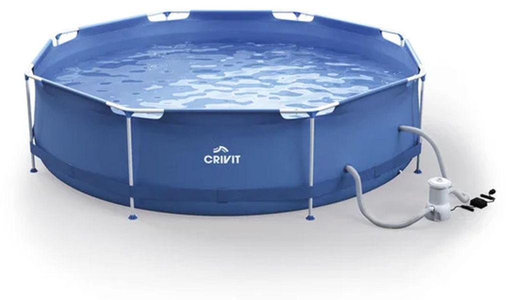 CRIVIT Metal-Frame-Pool Planschbecken Ø 300 x H 76 cm inkl. Produktbild 