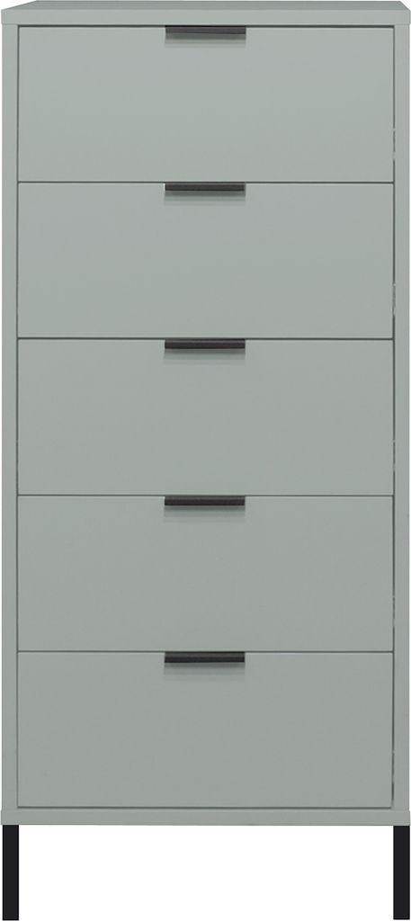 Hochkommode >Bonnie< in pine green matt lack - 51x121x45cm (BxHxT)