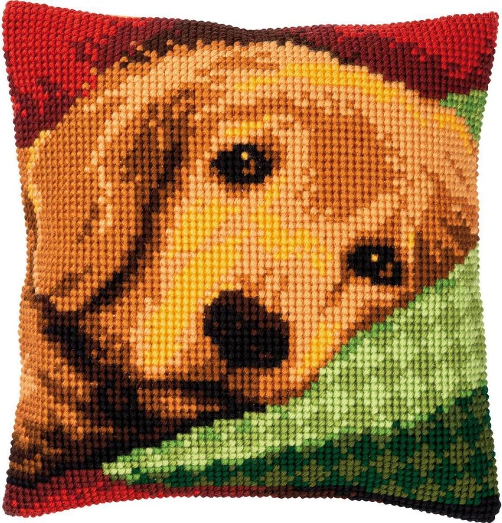 Vervaco PN-0158268 Kreuzstichkissen Schläfriger kleiner Hund