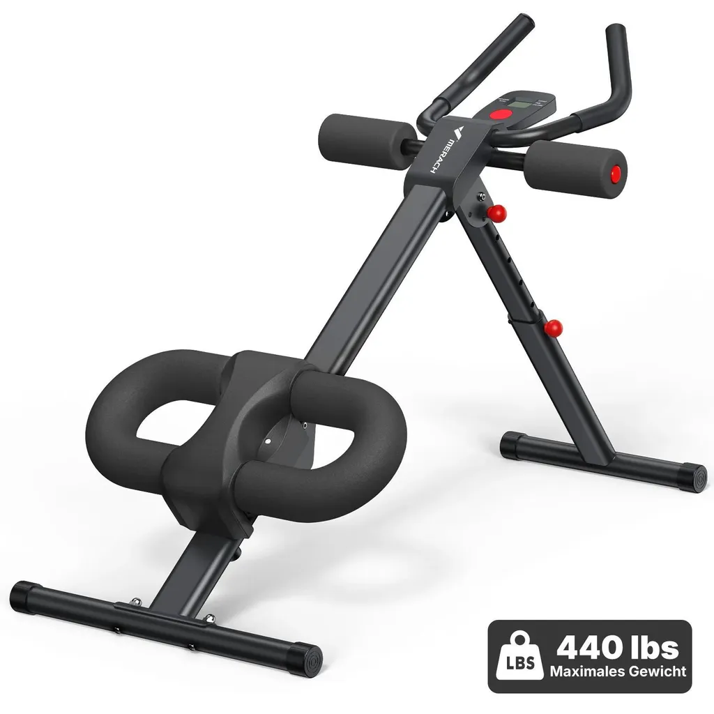 Appareil abdominal pliable AB 2314 : fini le mal de dos au sport noir