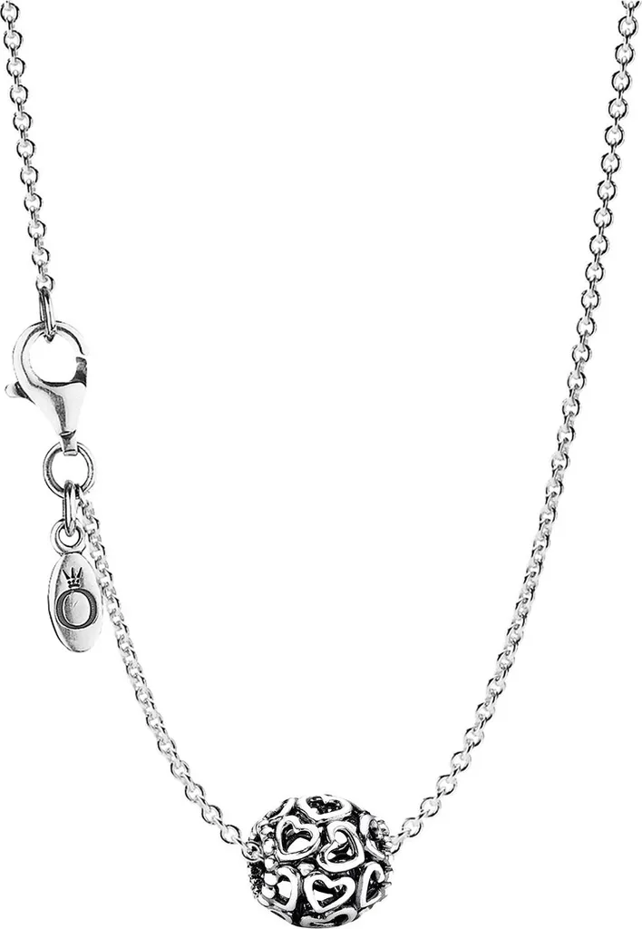 Collier en argent avec pendentif cœur Hearty Pandora pour dames chic