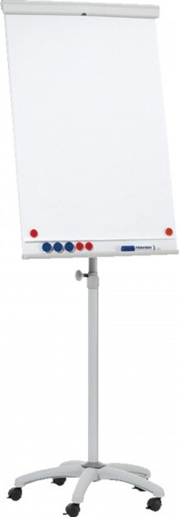 FRANKEN Flipchart X-tra-Line Mobil, hellgrau, Tafel 680x1050mm, Höhe 1800-2000mm