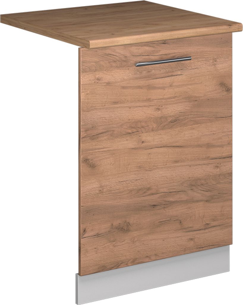 Vicco Geschirrspülblende Fame-Line, 60 cm , AP Eiche, Goldkraft Eiche/Weiß